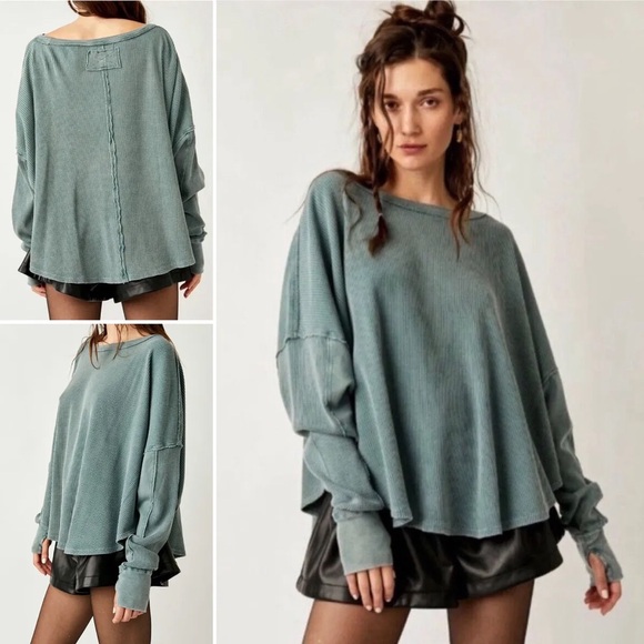 NEW Free People Microphone Drop Thermal Top - Picture 12 of 12